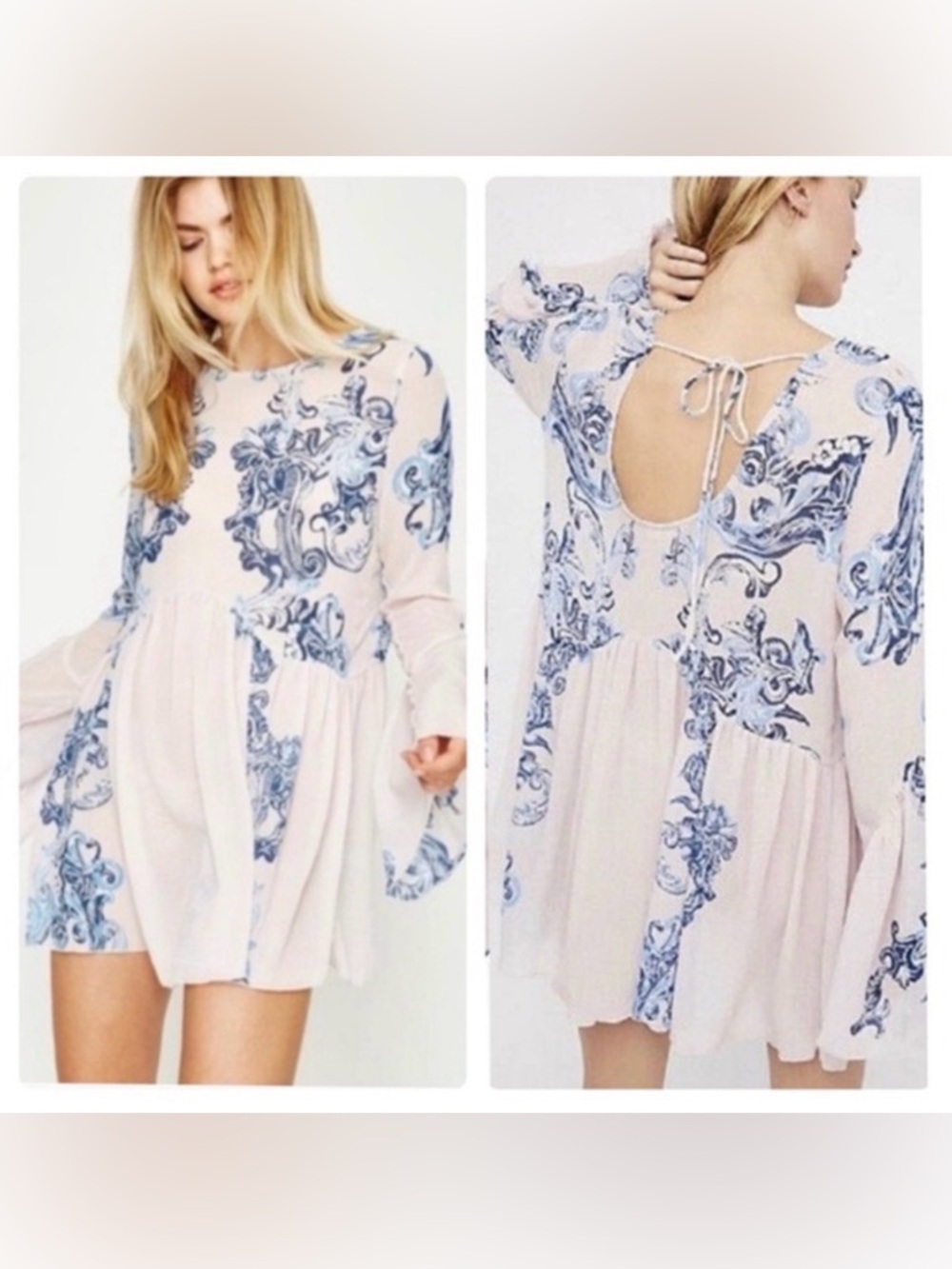 Free People Symphony Bell Sleeve Swing Dress